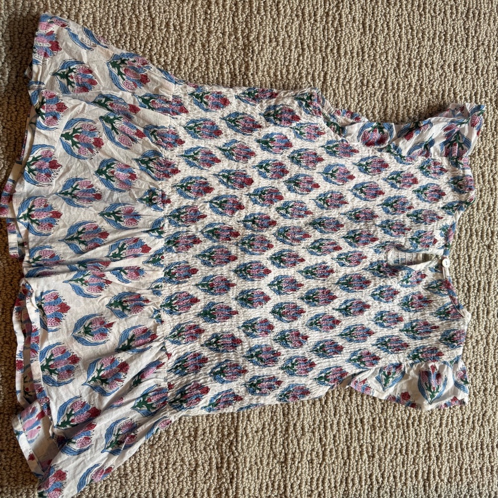 Floral Sleeveless Top - block print - Picture 4 of 4